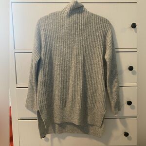 Topshop Gray Oversized Turtleneck Sweater